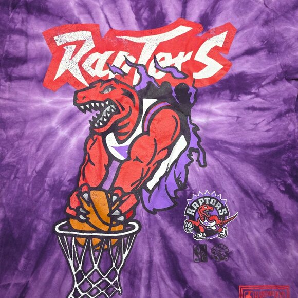 Mitchell & Ness Raptors NBO Hardwood Classics Purple Tie-Dye Men Size M - Picture 2 of 9